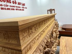 Nguyên mộc sập thờ Tứ Linh chân 25 gỗ Gõ Đỏ 217x107x127cm giao Hải Dương 31 Sap tho tu linh go Go Do 217x17x127cm 21
