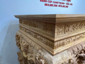 Nguyên mộc sập thờ Tứ Linh chân 25 gỗ Gõ Đỏ 217x107x127cm giao Hải Dương 30 Sap tho tu linh go Go Do 217x17x127cm 22