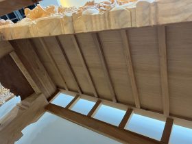 Nguyên mộc sập thờ Tứ Linh chân 25 gỗ Gõ Đỏ 217x107x127cm giao Hải Dương 28 Sap tho tu linh go Go Do 217x17x127cm 24