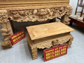 Nguyên mộc sập thờ Tứ Linh chân 25 gỗ Gõ Đỏ 217x107x127cm giao Hải Dương 27 sập thờ tứ linh và bàn cơm gỗ gõ đỏ cao cấp