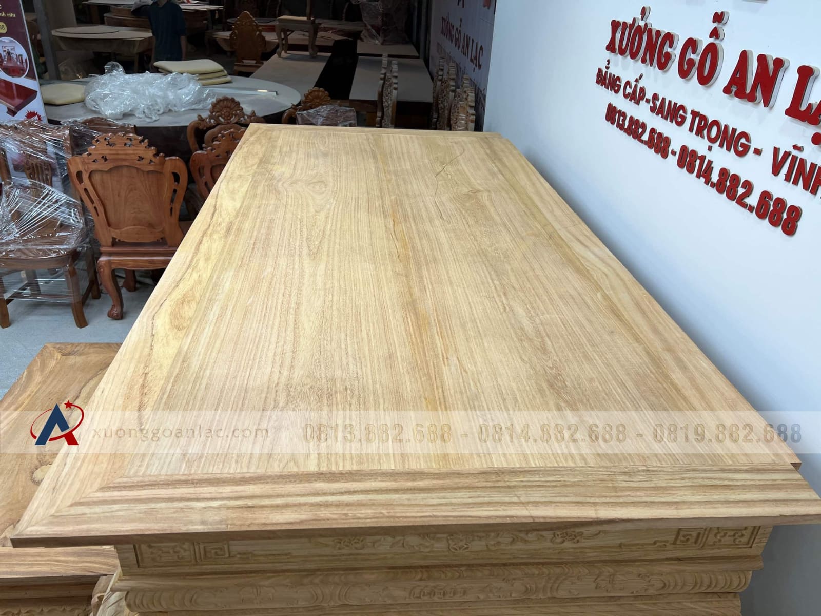 Nguyên mộc sập thờ Tứ Linh chân 25 gỗ Gõ Đỏ 217x107x127cm giao Hải Dương 56 sập thờ gõ gõ đỏ đục tay đẳng cấp
