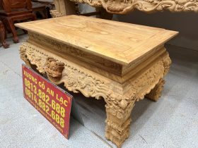 Nguyên mộc sập thờ Tứ Linh chân 25 gỗ Gõ Đỏ 217x107x127cm giao Hải Dương 45 Sap tho tu linh go Go Do 217x17x127cm 7