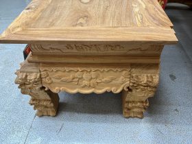 Nguyên mộc sập thờ Tứ Linh chân 25 gỗ Gõ Đỏ 217x107x127cm giao Hải Dương 44 Sap tho tu linh go Go Do 217x17x127cm 8