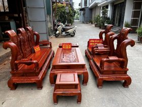 Tần thủy hoàng cột 12 gỗ hương đá