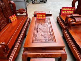 bàn ghế tần thủy hoàng gỗ hương tự nhiên cao cấp