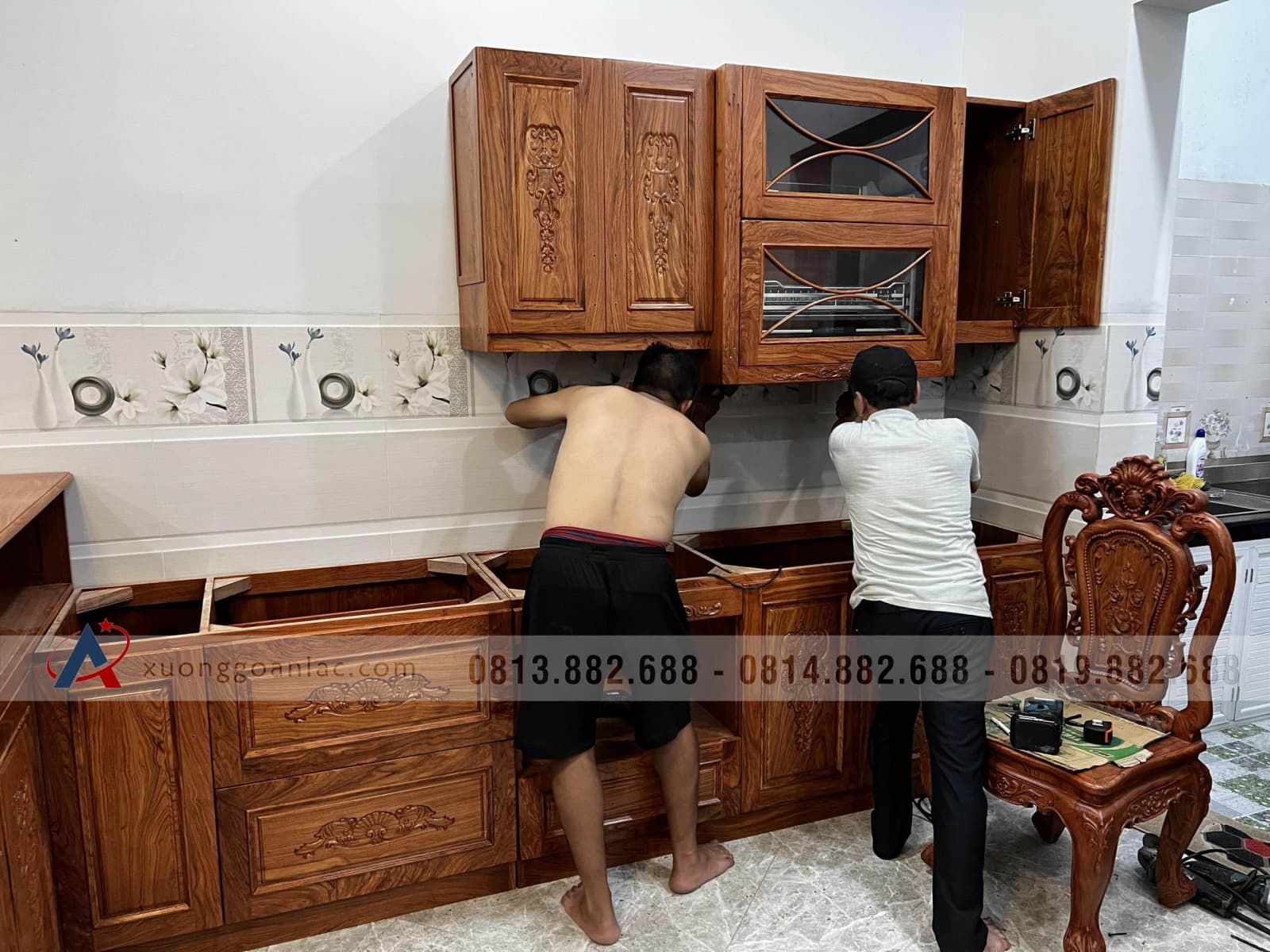 Tủ bếp gỗ hương đá (anh Quân, Bình Dương) 15 Tủ bếp gỗ hương đá (anh Quân, Bình Dương) - Ảnh 15
