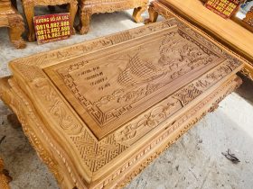 mẫu bàn trà minh quốc mặt đục full họa tiết