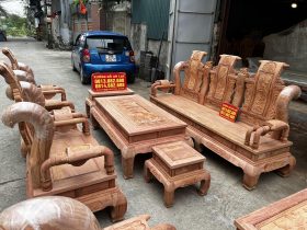 bộ bàn ghế phòng khách gỗ tự nhiên cao cấp