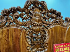 bàn ghế hoàng gia đục tay đẳng cấp gỗ hương đá tự nhiên