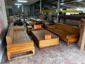 bộ sofa phòng khách gỗ gõ đỏ cao cấp
