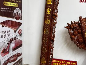 Bộ cuốn thư câu đối gỗ hương đá (bác Lâm - Thạch Thất, Hà Nội) 48 câu đối tử hiếu tôn hiền vạn đại vinh gỗ hương đá