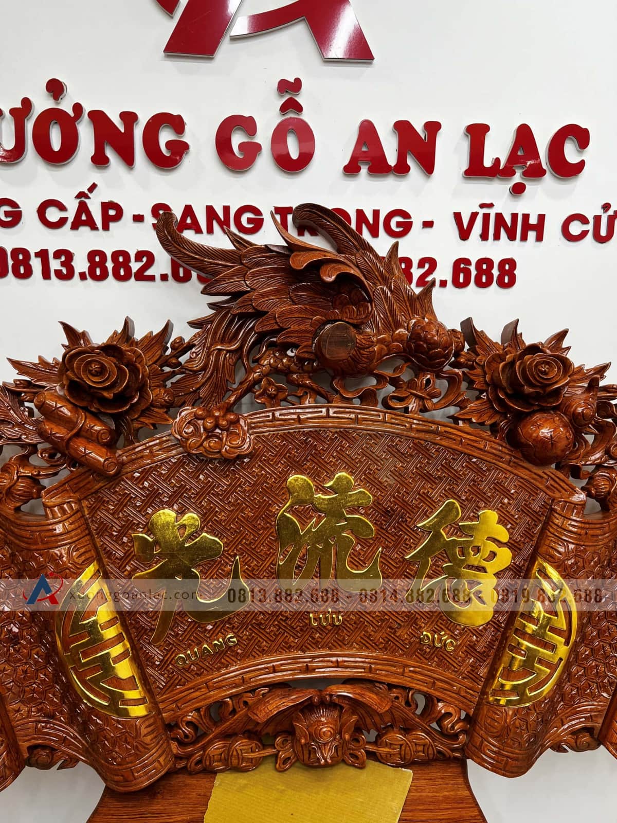 Bộ cuốn thư câu đối gỗ hương đá (bác Lâm - Thạch Thất, Hà Nội) 23 Bộ cuốn thư câu đối gỗ hương đá (bác Lâm - Thạch Thất, Hà Nội) - Ảnh 23