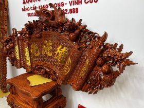 Bộ cuốn thư câu đối gỗ hương đá (bác Lâm - Thạch Thất, Hà Nội) 38 cuon thu cau doi go huong da bac Lam Thach That 19