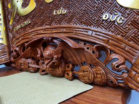 Bộ cuốn thư câu đối gỗ hương đá (bác Lâm - Thạch Thất, Hà Nội) 41 cuon thu cau doi go huong da bac Lam Thach That 27