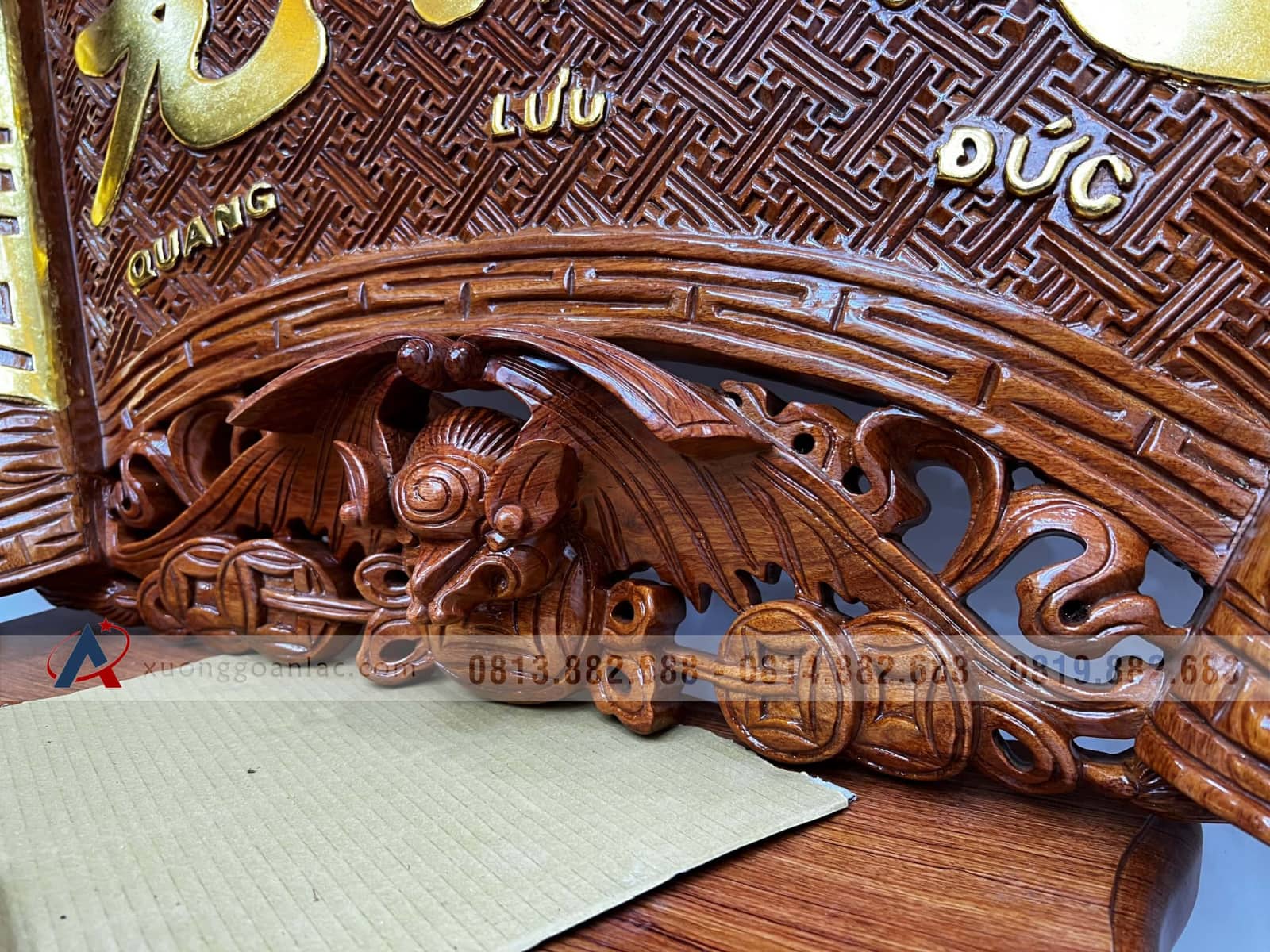 Bộ cuốn thư câu đối gỗ hương đá (bác Lâm - Thạch Thất, Hà Nội) 8 Bộ cuốn thư câu đối gỗ hương đá (bác Lâm - Thạch Thất, Hà Nội) - Ảnh 8