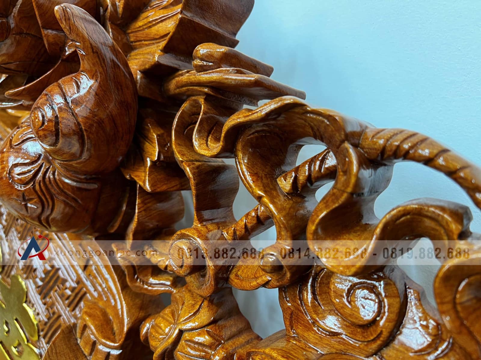 Bộ cuốn thư câu đối gỗ hương đá (bác Lâm - Thạch Thất, Hà Nội) 18 Bộ cuốn thư câu đối gỗ hương đá (bác Lâm - Thạch Thất, Hà Nội) - Ảnh 18
