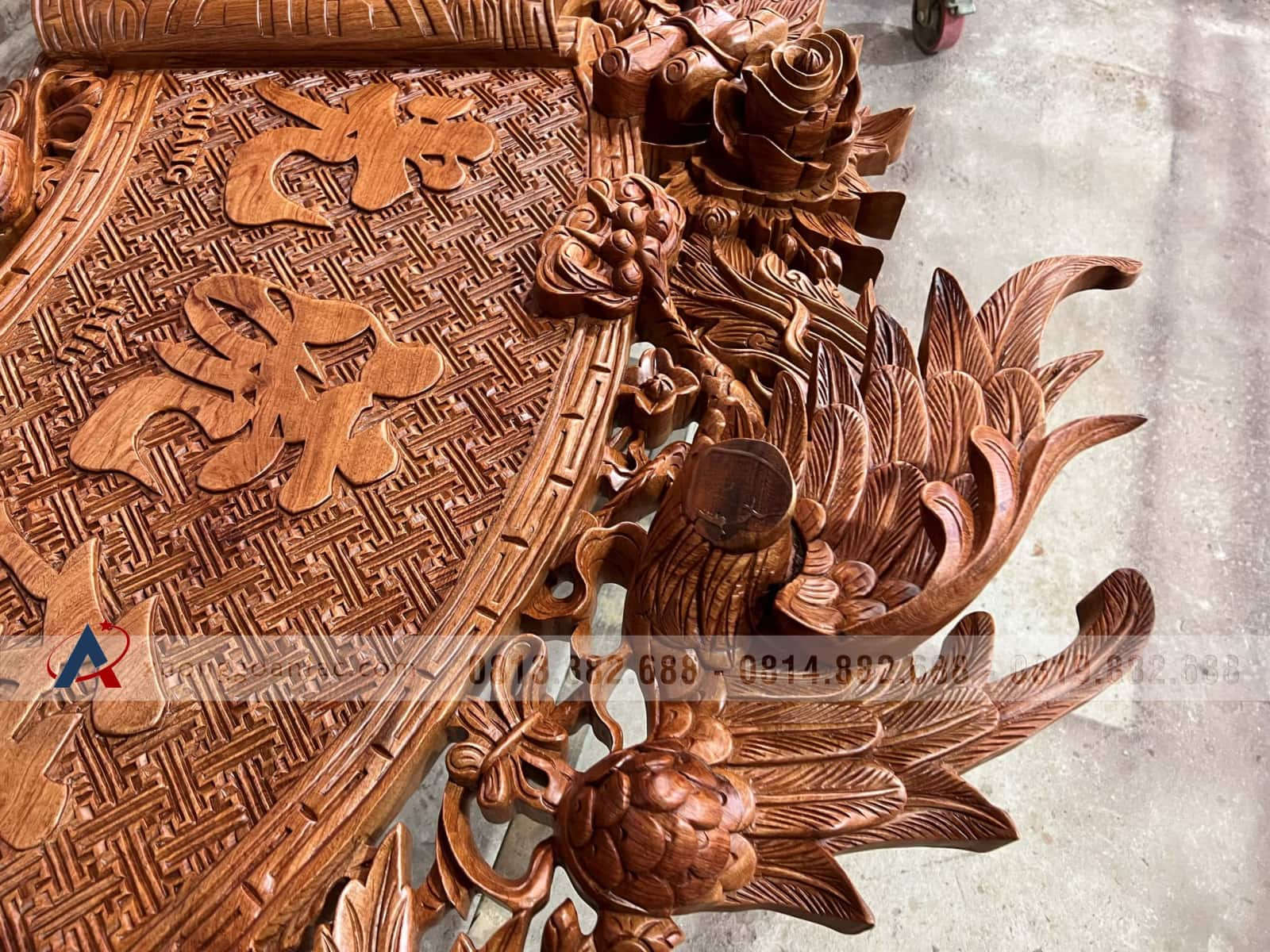 Bộ cuốn thư câu đối gỗ hương đá (bác Lâm - Thạch Thất, Hà Nội) 32 Bộ cuốn thư câu đối gỗ hương đá (bác Lâm - Thạch Thất, Hà Nội) - Ảnh 32