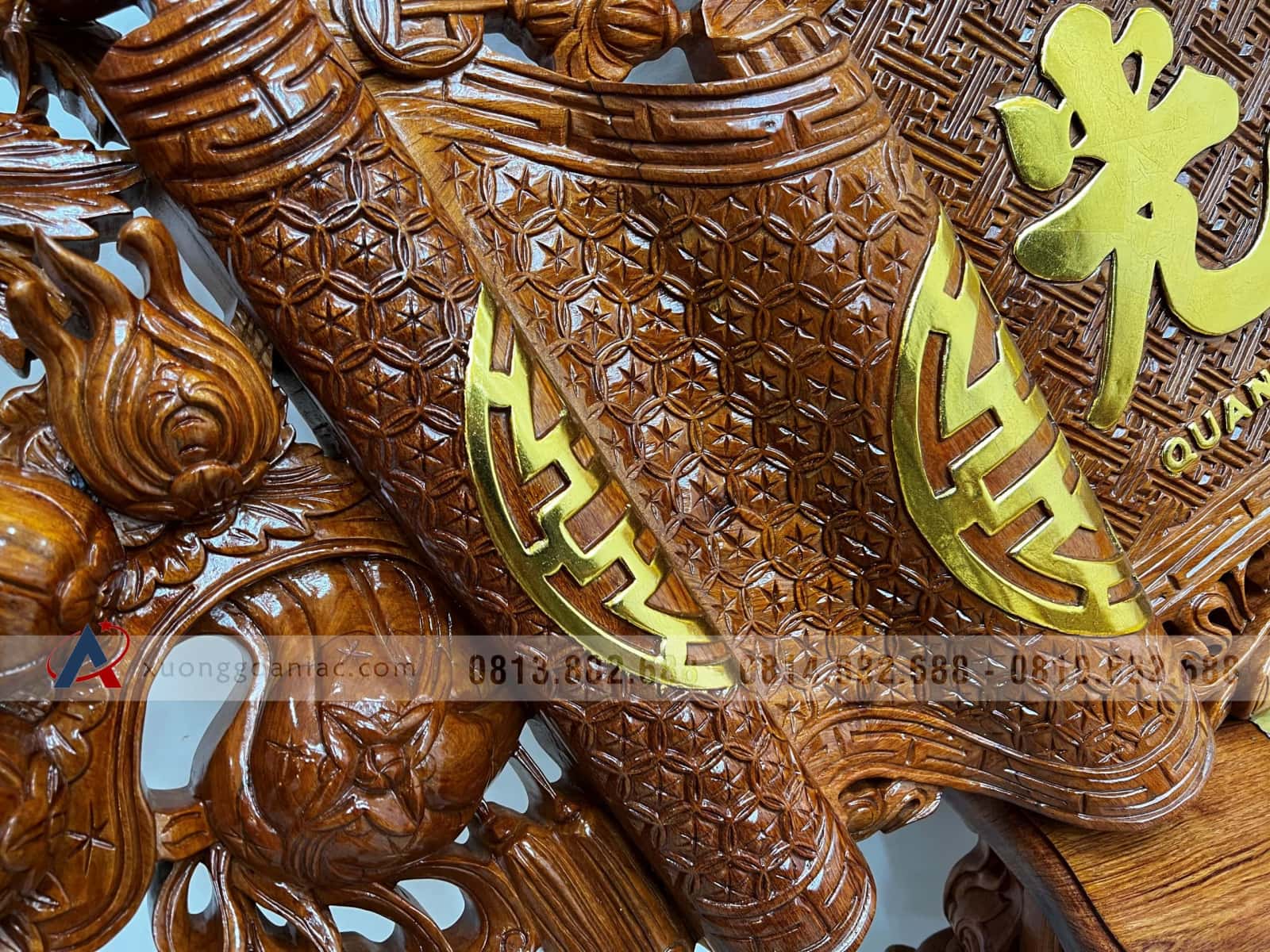 Bộ cuốn thư câu đối gỗ hương đá (bác Lâm - Thạch Thất, Hà Nội) 17 Bộ cuốn thư câu đối gỗ hương đá (bác Lâm - Thạch Thất, Hà Nội) - Ảnh 17