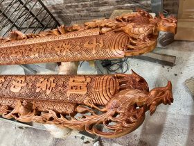 Bộ cuốn thư câu đối gỗ hương đá (bác Lâm - Thạch Thất, Hà Nội) 62 cuon thu cau doi go huong da bac Lam Thach That 6