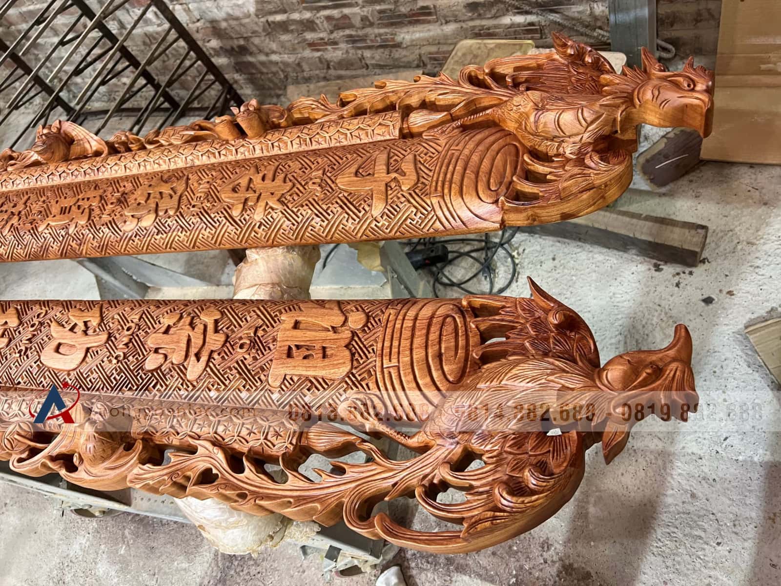 Bộ cuốn thư câu đối gỗ hương đá (bác Lâm - Thạch Thất, Hà Nội) 29 Bộ cuốn thư câu đối gỗ hương đá (bác Lâm - Thạch Thất, Hà Nội) - Ảnh 29
