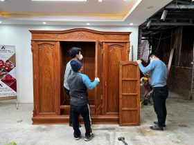 Tủ quần áo 3 buồng 4 cánh gỗ hương đá 25 tủ quần áo phòng ngủ gỗ hương đá vân tuyển chọn