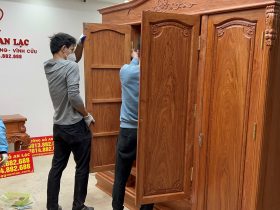 Tủ quần áo 3 buồng 4 cánh gỗ hương đá 28 tu quan ao go huong da 11