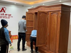 Tủ quần áo 3 buồng 4 cánh gỗ hương đá 32 tu quan ao go huong da 12