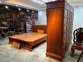 Tủ quần áo 3 buồng 4 cánh gỗ hương đá 36 tủ quần áo phòng ngủ gỗ hương đá nam phi