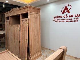 Tủ quần áo 3 buồng 4 cánh gỗ hương đá 38 tu quan ao go huong da 4