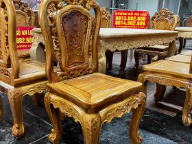 Bộ bàn ăn hoàng gia 10 ghế hồng hạt đục hai mặt gỗ gõ đỏ cao cấp hàng mộc (Anh Thuyết, Hà Nội) 31 Ban an Hoang gia 10 ghe Hong Hat 11