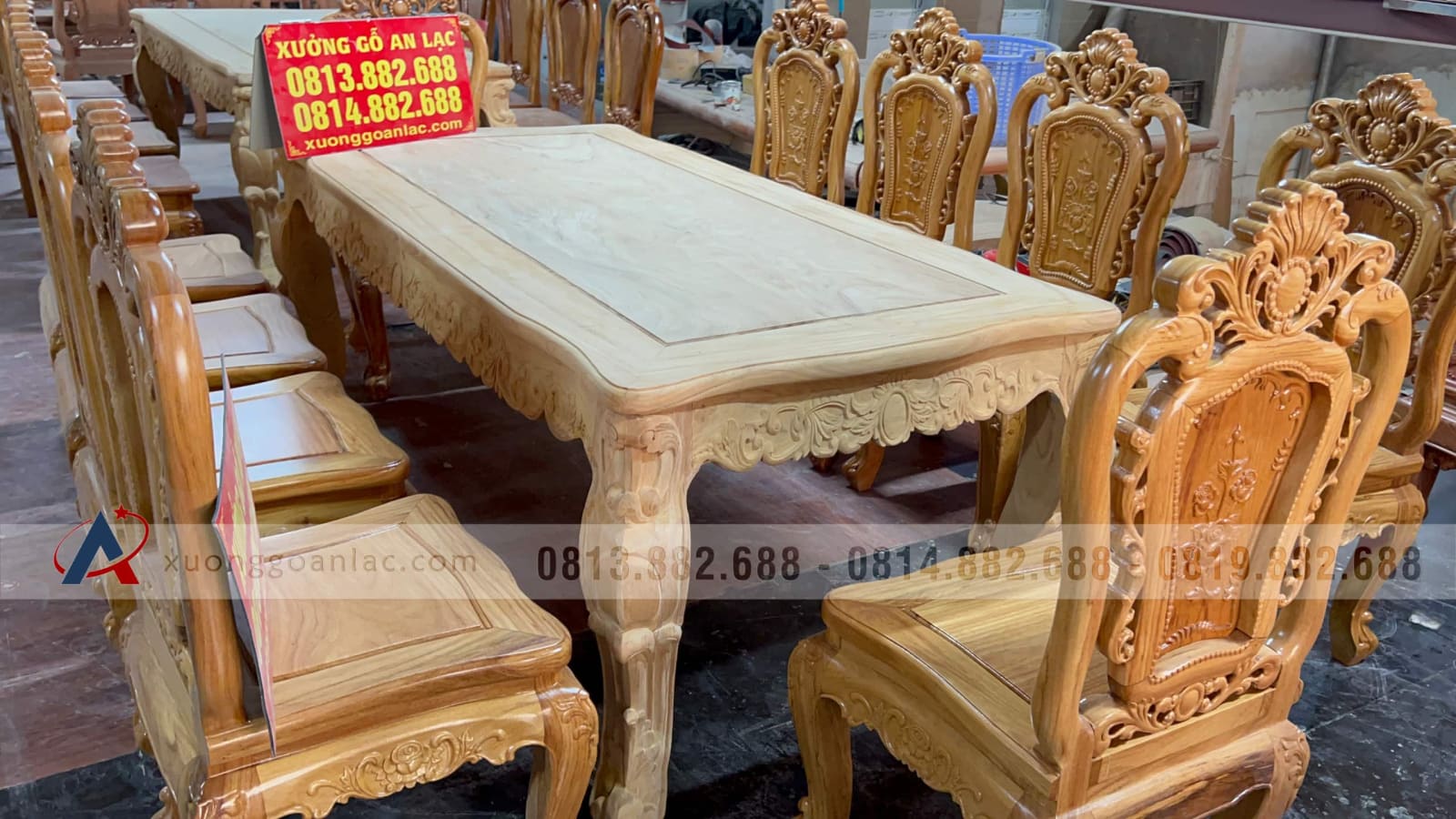 Bộ bàn ăn hoàng gia 10 ghế hồng hạt đục hai mặt gỗ gõ đỏ cao cấp hàng mộc (Anh Thuyết, Hà Nội) 15 Bộ bàn ăn hoàng gia 10 ghế hồng hạt đục hai mặt gỗ gõ đỏ cao cấp hàng mộc (Anh Thuyết, Hà Nội) - Ảnh 15
