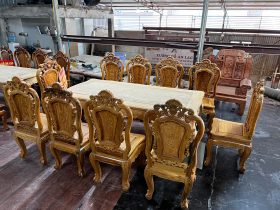 Bộ bàn ăn hoàng gia 10 ghế hồng hạt đục hai mặt gỗ gõ đỏ cao cấp hàng mộc (Anh Thuyết, Hà Nội) 23 Ban an Hoang gia 10 ghe Hong Hat 3