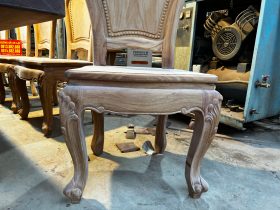 Bàn ăn nguyên khối gõ đỏ 300x90x15cm và 10 ghế hoa cúc (Anh Hiếu, Hà Nội) 24 ghế ăn đẹp gỗ gõ đỏ tự nhiên