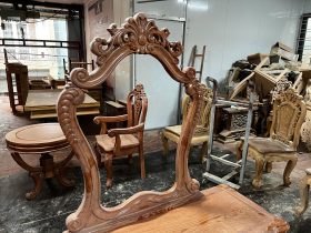 bàn trang điểm gỗ hương đá đục tay đẳng cấp