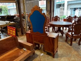bàn trang điểm gỗ gõ đỏ cao cấp