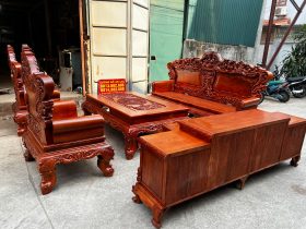 Combo nội thất phòng khách gỗ hương đá