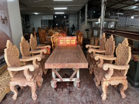Bộ bàn ăn nguyên khối Hương Đá