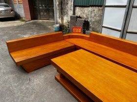 Bo sofa goc chu L 3m2x2m1 va ke tivi nguyen khoi go Go Do cao cap 6