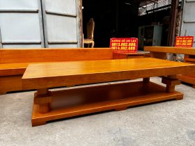 Bo sofa goc chu L 3m2x2m1 va ke tivi nguyen khoi go Go Do cao cap 8