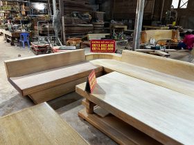 Nguyên mộc bộ sofa góc chữ L 3m2x2m1 và kệ tivi nguyên khối gỗ Gõ Đỏ cao cấp (anh Phan, Hà Nội) 21 Bo sofa nguyen khoi go Go Do 233x210cm 10