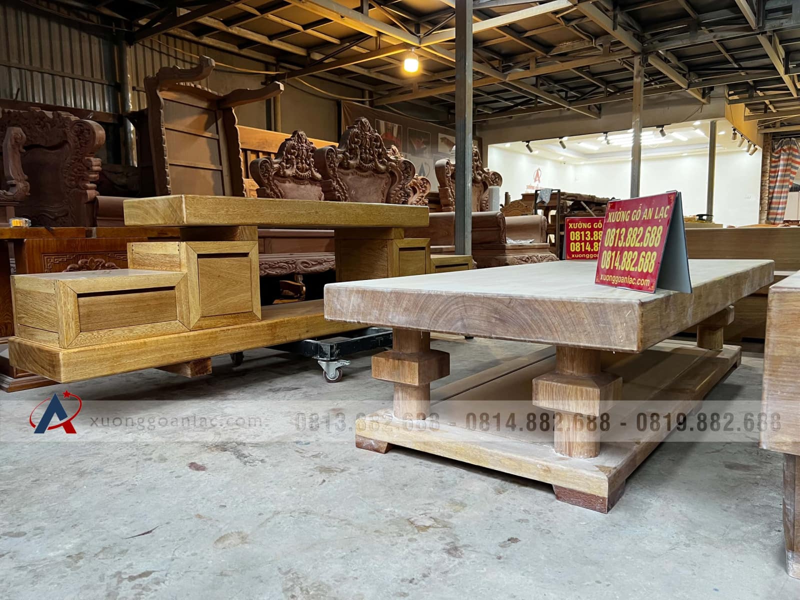 Nguyên mộc bộ sofa góc chữ L 3m2x2m1 và kệ tivi nguyên khối gỗ Gõ Đỏ cao cấp (anh Phan, Hà Nội) 26 bàn ghế phòng khách hiện đại gỗ gõ đỏ cao cấp