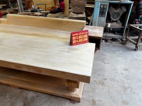 Nguyên mộc bộ sofa góc chữ L 3m2x2m1 và kệ tivi nguyên khối gỗ Gõ Đỏ cao cấp (anh Phan, Hà Nội) 20 Bo sofa nguyen khoi go Go Do 233x210cm 9