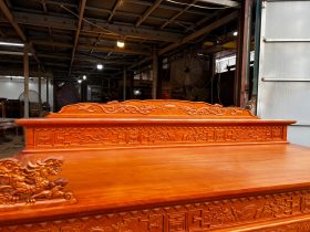 Sập thờ Tứ Linh chân 24 gỗ gõ đỏ bàn giao Nghệ An 19 sập thờ gỗ gõ đỏ đục tứ linh thủ công mỹ nghệ