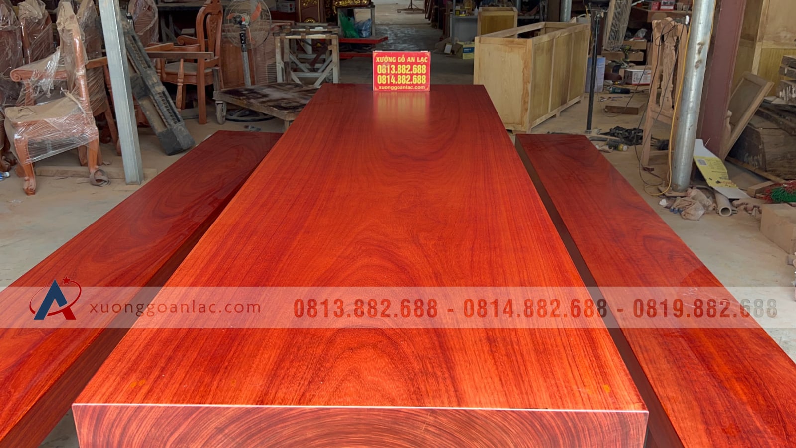 Bộ bàn ghế k3 nguyên khối gỗ hương đỏ Nam Phi vân siêu đỉnh (Anh Hạo Nam - Lào Cai) 35 bàn ghế k3 nguyên khối gỗ hương đỏ cao cấp