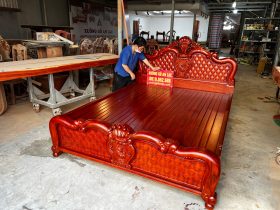 giường ngủ mẫu Hồng Chim gỗ gõ đỏ