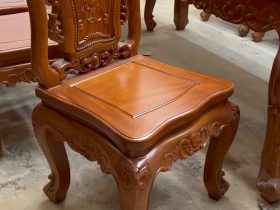 2 bộ bàn ăn gõ đỏ louis hoàng gia 10 ghế hồng hạt (Anh Thuyết, Hà Nội) 31 hai bo ban an go do hoang gia va ghe hong hat 11