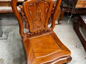 2 bộ bàn ăn gõ đỏ louis hoàng gia 10 ghế hồng hạt (Anh Thuyết, Hà Nội) 33 ghế louis mặt khung tranh