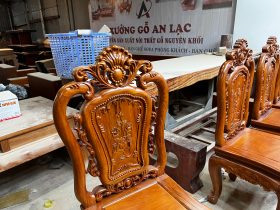2 bộ bàn ăn gõ đỏ louis hoàng gia 10 ghế hồng hạt (Anh Thuyết, Hà Nội) 35 hai bo ban an go do hoang gia va ghe hong hat 15