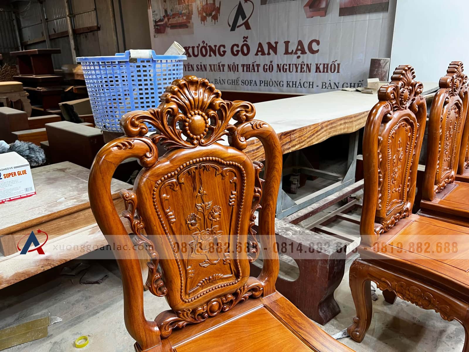 2 bộ bàn ăn gõ đỏ louis hoàng gia 10 ghế hồng hạt (Anh Thuyết, Hà Nội) 16 2 bộ bàn ăn gõ đỏ louis hoàng gia 10 ghế hồng hạt (Anh Thuyết, Hà Nội) - Ảnh 16