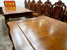 2 bộ bàn ăn gõ đỏ louis hoàng gia 10 ghế hồng hạt (Anh Thuyết, Hà Nội) 25 hai bo ban an go do hoang gia va ghe hong hat 5